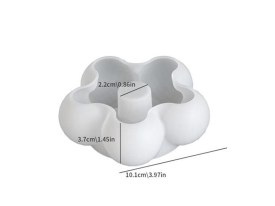 Molde silicona porta vela 5 burbujas 